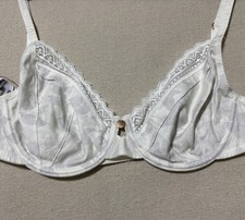 M&S ROSIE AUTOGRAPH DELICATE FLORAL PRINT & FRENCH LACE FULL CUP BRA IVORY 32D