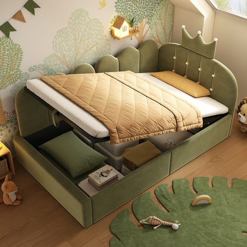 Upholstered daybed with - upholstered,