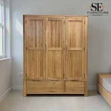 Natural Solid Oak Triple
