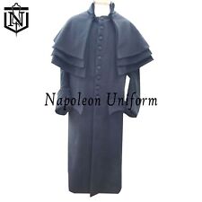 New Regency Garrick overcoat coach men Navy Blue triple cape overcoat Quick Ship