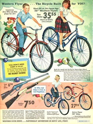 Vintage western flyer bike toy - western,