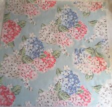 USED Cath Kidston Hydrangea Blossom Blue Lightweight Cotton Fabric 50cm & More