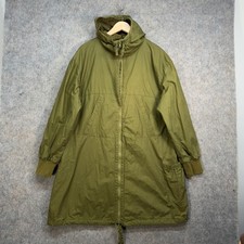 Gudrun Sjoden Jacket Womens Size UK 16-18 Green 100% Cotton Embroidered Coat