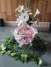 Bohemian Crystal Vase with Lid