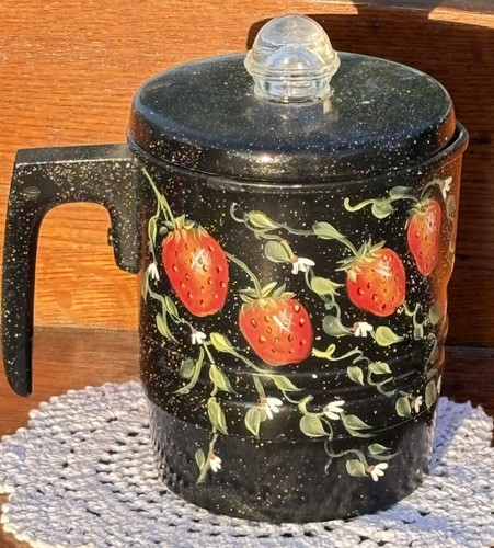Vtg blackspeckled enamelware - vtg,