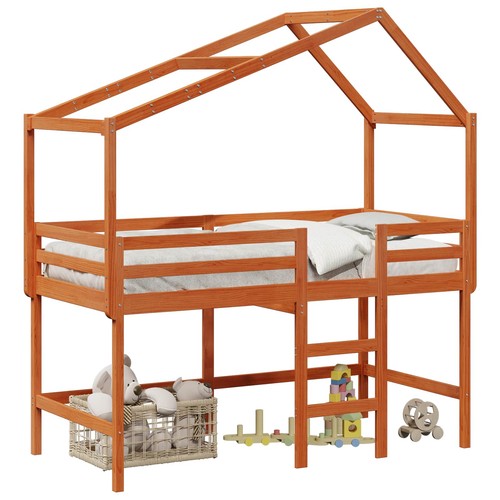 Loft bed frame solid - pine, wood