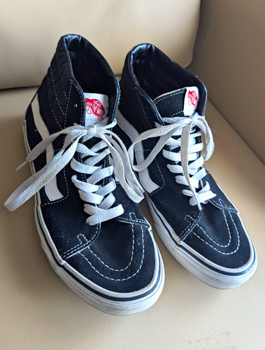 Vans men sk8 black white - vans, sk8-hi