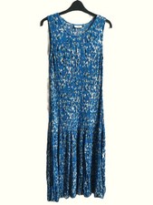 Adini crepe blue multi midi
