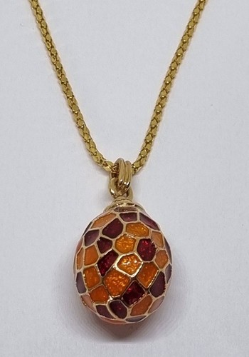 Vintage gold plated enamel egg - gold,