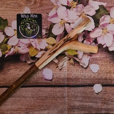 Handmade Rustic wooden Thumb Stick, walking stick, Hiking Pole.