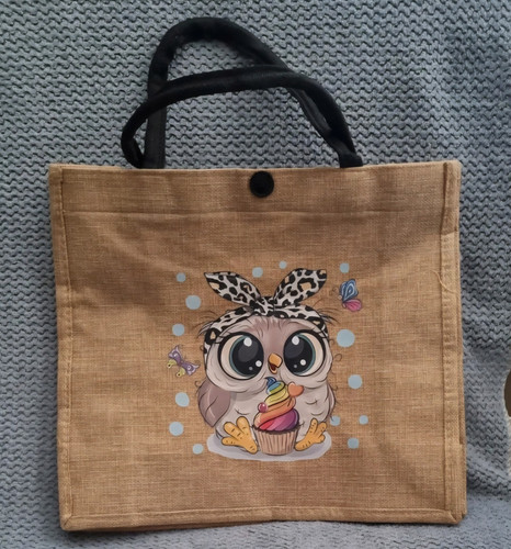 Jute reusable shopping bag - jute,