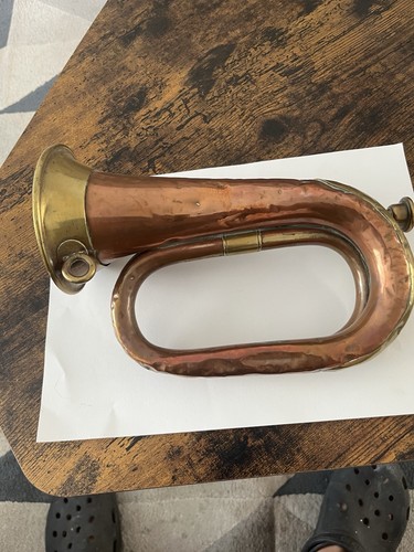 Vintage brass bugle - vintage,