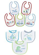 Baby Boy Bibs Feeding Dribble Bibs 3 and 5 PACK