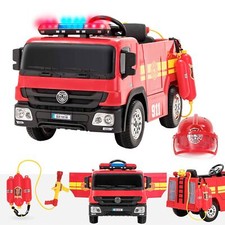 RiiRoo 12V Fire Engine Ride On Car Kids Battery Operated Electric & Accessories