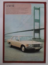 MERCEDES BENZ 450 SE SALOON orig 1978 UK Mkt Sales or Specs Brochure - 450SE