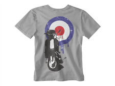 Lambretta Scooter Vespa Retro Mod bikers Target Insignia Printed T Shirt cycle 2
