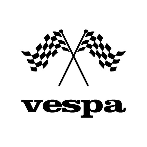 Chequered flag vespa scooter - chequered,
