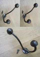 PACK OF 5 BEEHIVE BALL TIP HOOK  vintage hanging hat & coat hanger peg