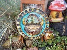 SLAVOJ BANSET CZECH STUDIO POTTERY VIKING 1960'S MID CENTURY VINTAGE WALL PLAQUE