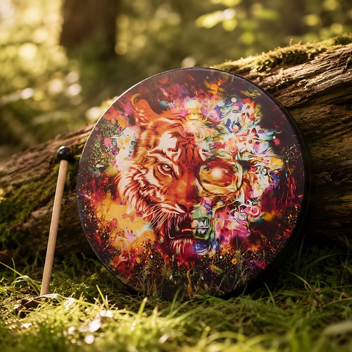 Tiger spirit power - tiger, drum