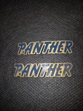 VINTAGE PANTHER PETROL TANK BADGES PAIR NEW OLD STOCK