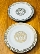  Haas&Czjzek “Medusa Head”Set of 2 Plates–Czech Republic Handmade Fine Porcelain