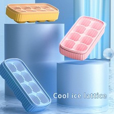 Silicone for Ice Cube Tray 8 Grids Pub Maker Reusable Mold Mould Party