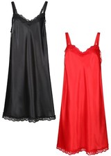 Ladies nightie satin - lace, trim