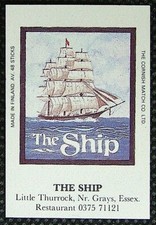 Matchbox label Pub Inn The