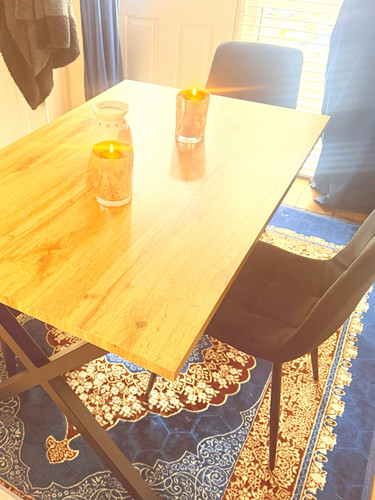 Rectangular light wood metal - rectangular, &