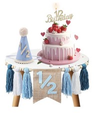 1/2 Half Birthday Blue