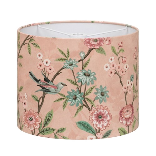 Pink floral bird - bird, lampshade