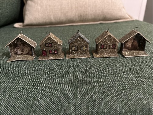 Vintage putz houses - 5,