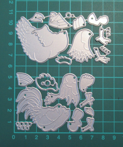 Chicken cockerel metal die - chicken,