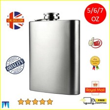 Hip Flask Stainless Steel Whisky Alcohol Drink Pocket Gift Vodka Wine Bottle UK