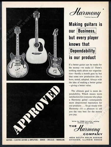 1965 harmony electric acoustic - electric,