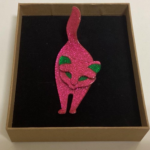 Lea stein cat brooch standing - lea,