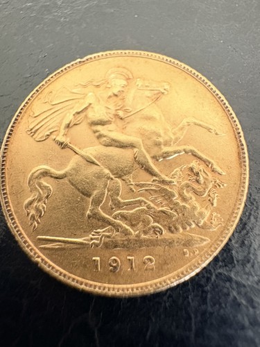 Gold half sovereign coin - gold,
