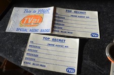 TV21 TV CENTURY 21  SPECIAL AGENT VINTAGE ORIGINAL IRON on BADGE RARE COMIC