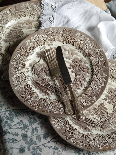 Vintage brown transferware - vintage,