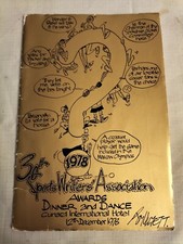 1978 Sports Writers Association Awards Menu Programme -  Signed x6