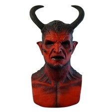 Diablo Devil Fancy Dress Horror Head Latex Mask Demon Party Cosplay Scary Mask