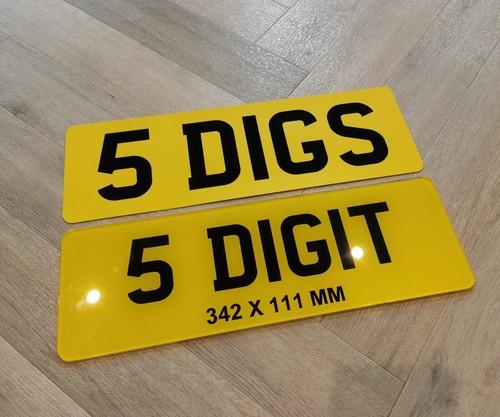 Short numberplates 5 digit - -,