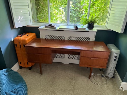 Mid century teak wooden - wooden, vanity