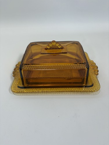 Bagley amber glass butter - &,