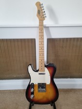 Left Handed Stagg Tele Electric Guitar - Sunburst