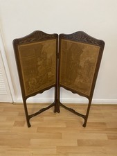 Antique Wooden Folding Screen