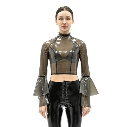 Black semi transparent latex - semi-transparent,