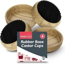 SOL 8pk Rubber Case Castor Cups - Non-Slip Caster Cups to Protect Wooden Floors