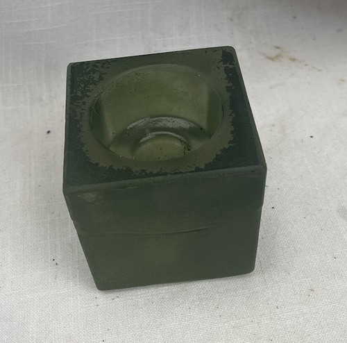 Ikea green cube candle - green,